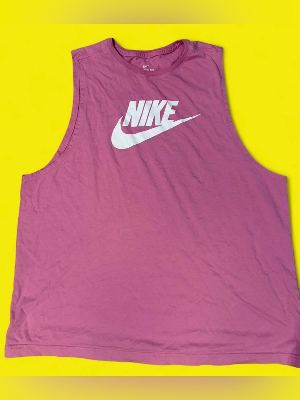 Pink Nike Unisex Muscle Tank